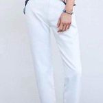 Pilcro and the Letterpress Anthropologie The Borrowed Boyfriend Jeans White 24P Photo 0