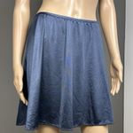 Vintage Sears Half Slip Skirt Second Skin Satin Slate Blue Size Large Nylon Photo 1