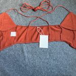 Y2K Vintage Ribbed Lace Up Crop Top Spaghetti Strap Backless Baddie Style new Brown Photo 4