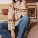 Madewell Pullover Overbrook Fair Isle Mock Neck Wool Blend Alpaca Sweater | XL Photo 0