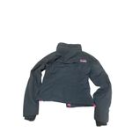 Hollister Puffer Jacket Small Grey Fleece Lined Winter Coat 2000s Y2K Style Photo 1