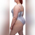 Good American Silver Satin One Piece Swimsuit Always Ruched Size 7 4X 4XL New Photo 9