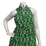 Japna  Dress Women Medium Green Tiered Retro Southwestern Rodeo Aztec Cowgirl Photo 2