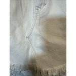 We The Free  Mini Denim Skirt Size 26 Off White Ivory Distressed Raw Cut Off Photo 2