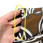 WD•NY NWT WD.NY Brown Black Leaf Scroll Print Embellished Neckline Sheath Dress Photo 5