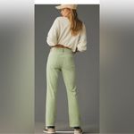 Anthropologie Pilcro for The Yaya Corduroy Mid Rise Crop Flare Lime Green 24P Photo 1