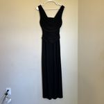 R & M Richards  Womens Sleeveless Black‎ Ruched Wide Leg Jumpsuit Size 6 Photo 1