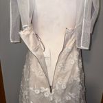 Prómesa PROMESA Lace Floral Tulle Overlay Dress Midi Formal Special Occasion Size L Photo 4