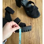 Steve Madden Madden NYC Black Platform Sandals Size 7 Photo 4