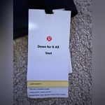 Lululemon  Down For It All Vest Black Size 2 NWT 2018 Edition 700-Fill Primaloft Photo 9