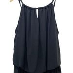 Aqua Green  Black High Neck Keyhole Swim Romper One Piece Suit Women’s Size Large Photo 4