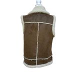 Joie  Suede Sherpa Vest – Size S/P – Taupe Brown with Cream Lining Photo 3