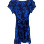 Free People  blue floral linen blend mini dress 2‎ Photo 3