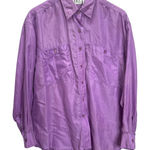 Erika Vintage  100% Silk Blouse Button Down Purple Size L Womens Shirt Long Sleev Photo 0