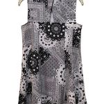 ZARA Sleeveless A-Line Patchwork Mini Dress Grey Size Medium Photo 8