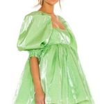 Revolve NWOT SELKIE The Puff Sleeve Dress in Avocado Green Photo 1