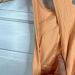 Zella Women's Medium Orange Coral Beads Seamless Sports Bra Racerback Padded Photo 5