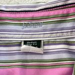 J.Crew Vintage Y2k Slim Fit Shirt Womens M Multi Striped Long Sleeve Button Up Photo 3