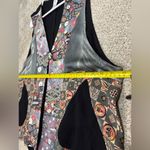 YASUKO Vest Womens Medium/Large Black Kimono Silk Pockets 1 Button Oriental Art Size undefined Photo 4