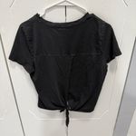 Aerie  Black Tie Back Short Sleeve Shirt Photo 2