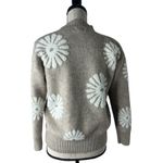 &merci &merci Sweater‎ Floral Brown Small Acrylic Cotton Poly Blend Cropped Floral Photo 2