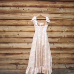 Mac Duggal 68276 Womens FLORAL PRINT PUFF SLEEVE HIGH LOW BROCADE GOWN Photo 10