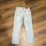 Madewell  Sz 26 Mid-Rise Classic Straight Jeans Wellingford Wash Knee Rip Edition Photo 2