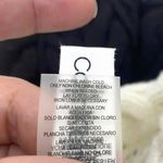 Calvin Klein White Gray Wool Cable Knit Color Block Scarf Photo 6