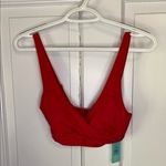 Sea Level Red Essentials Cross Front Multifit Bra Bikini Top Size 4 NWT SL3110P Photo 5