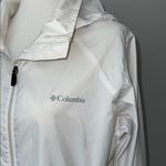 Columbia White Lightweight Full Zip Switchback Waterproof Rain Jacket Juniors XL Photo 4