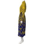 Proenza Schouler NWT. $1390 Degrade Floral Long Sleeve Dress Sz 2 yellow blue Photo 9