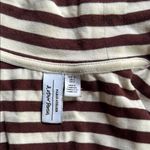 & Other Stories & Other Stories Cream and Brown Ribbed Fitted Long Sleeve Top Photo 3