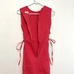 Calvin Klein  Sleeveless Side Lace Up Sheath Dress Watermelon Pink Corset Knee 2 Photo 12