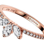 Pandora Sparkling Herbarium Cluster Ring Rose Gold Plated Size 56 (7.5) Photo 0