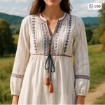 Knox Rose  Boho Peasant Style Beige/Navy dress size XS Photo 2