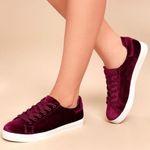 Circus by Sam Edelman Sam Edelman Shoes Sneakers Cranberry Velvet Shoe 8.5 Photo 0