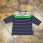 Allison Daley  Stripe 3/4 Sleeve Blouse 2X Photo 3