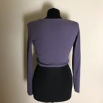 ZARA  Purple Long Sleeve Button-Up Crop Top Photo 2