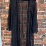 Victoria's Secret Victoria’s Secret womens open front mesh overlay cardigan black M/L Photo 0