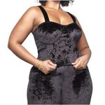 Good American  The After‎ Hours Cropped Velvet Bustier Black Women's Size 5 / 2X Photo 0