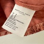 American Eagle 100% Cotton/Linen Boho Floral Crop Top Sz M Peach/Pink Peasant Photo 5