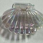 Clear Iridescent Seashell Shell Claw Clip Hair Accessory 🐚✨ White Photo 0