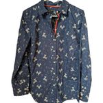 Talbots  CLASSIC COTTON SHIRT - SWEET DOG, Scottie dogs & candy canes size medium Photo 2