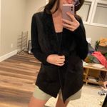 Super glam black faux fur and knit cardigan 🔥 Size M Photo 1
