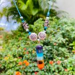 Handmade 7 Chakra Point Stone Reiki Leather Necklace Photo 5