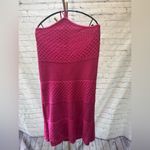 Old Navy  Halter Crochet Dress Apron Mini size XL Dragonfruit Pink Color Photo 5