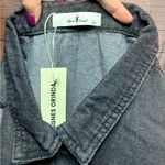Agnes Orinda Distressed Black Denim Vest Size 2X Photo 3
