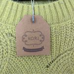 Kori  American Plus Xl  green mustard yellow oversized cable knit sweater Photo 3