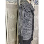 Skovhuus Women's Gray Chevron Knit Wool Mohair Blend Cardigan Sweater Coat M Size M Photo 8