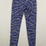 Women's Running Bare Gray Blue Zebra Print W/ Pockets Athletic Leggings Photo 5